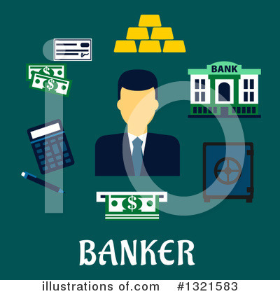 Banker Clipart #1321583 by Vector Tradition SM