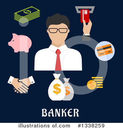 Royalty-Free (RF) Banker Clipart Illustration by Vector Tradition SM - Stock Sample #1338259