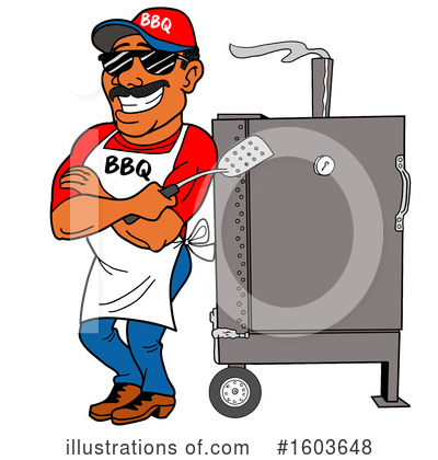 Bbq Smoker Clipart #1603648 by LaffToon