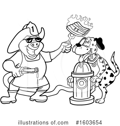 Royalty-Free (RF) Barbecue Clipart Illustration by LaffToon - Stock Sample #1603654