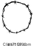 Barbed Wire Clipart #1715990 by patrimonio