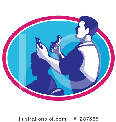 Royalty-Free (RF) Barber Clipart Illustration by patrimonio - Stock Sample #1287585