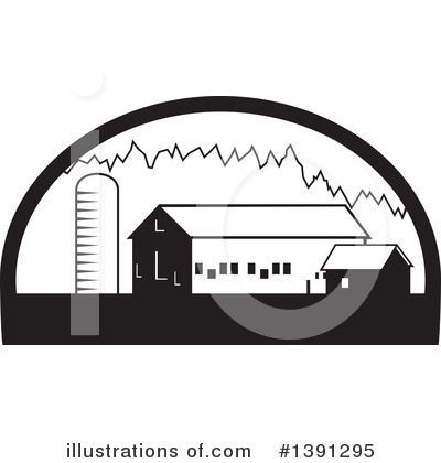 Royalty-Free (RF) Barn Clipart Illustration by patrimonio - Stock Sample #1391295