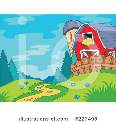 Royalty-Free (RF) Barn Clipart Illustration by visekart - Stock Sample #227498