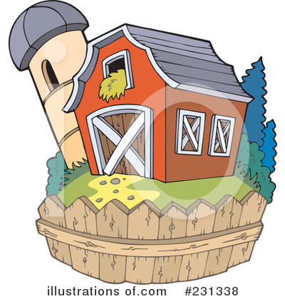 Royalty-Free (RF) Barn Clipart Illustration by visekart - Stock Sample #231338