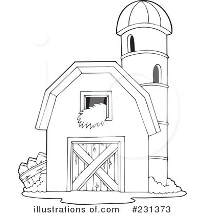 Royalty-Free (RF) Barn Clipart Illustration by visekart - Stock Sample #231373