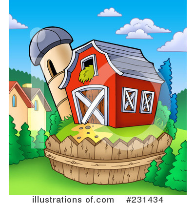 Royalty-Free (RF) Barn Clipart Illustration by visekart - Stock Sample #231434