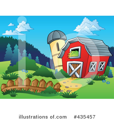 Royalty-Free (RF) Barn Clipart Illustration by visekart - Stock Sample #435457