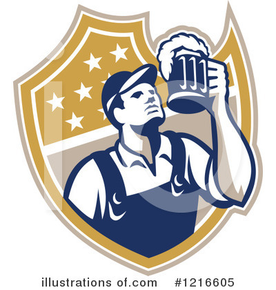 Royalty-Free (RF) Bartender Clipart Illustration by patrimonio - Stock Sample #1216605