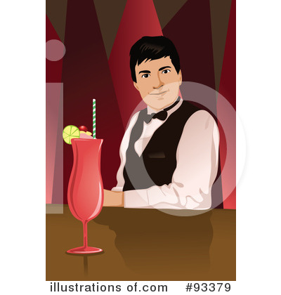 Royalty-Free (RF) Bartender Clipart Illustration by mayawizard101 - Stock Sample #93379
