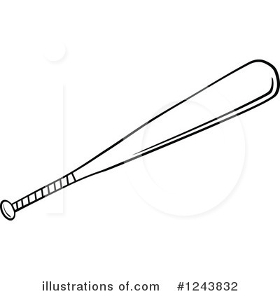 Royalty-Free (RF) Baseball Bat Clipart Illustration by Hit Toon - Stock Sample #1243832