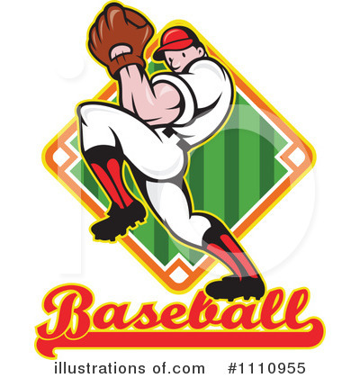Royalty-Free (RF) Baseball Clipart Illustration by patrimonio - Stock Sample #1110955
