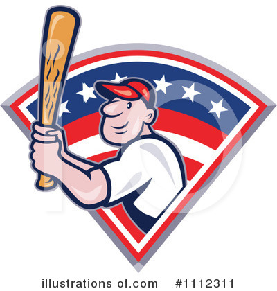 Royalty-Free (RF) Baseball Clipart Illustration by patrimonio - Stock Sample #1112311
