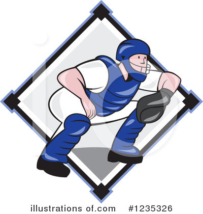 Royalty-Free (RF) Baseball Clipart Illustration by patrimonio - Stock Sample #1235326
