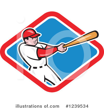 Royalty-Free (RF) Baseball Clipart Illustration by patrimonio - Stock Sample #1239534