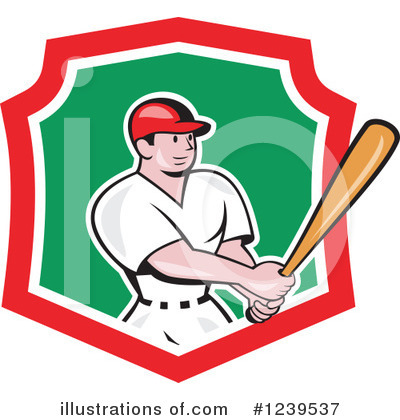 Royalty-Free (RF) Baseball Clipart Illustration by patrimonio - Stock Sample #1239537