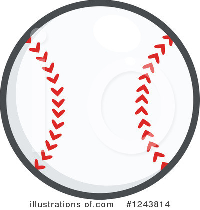 Royalty-Free (RF) Baseball Clipart Illustration by Hit Toon - Stock Sample #1243814