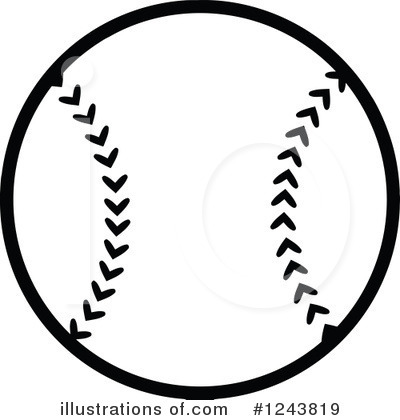 Royalty-Free (RF) Baseball Clipart Illustration by Hit Toon - Stock Sample #1243819