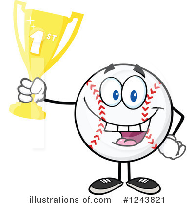 Royalty-Free (RF) Baseball Clipart Illustration by Hit Toon - Stock Sample #1243821