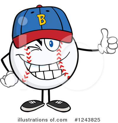 Royalty-Free (RF) Baseball Clipart Illustration by Hit Toon - Stock Sample #1243825