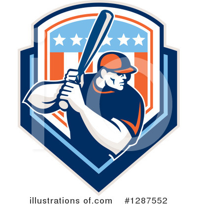 Royalty-Free (RF) Baseball Clipart Illustration by patrimonio - Stock Sample #1287552