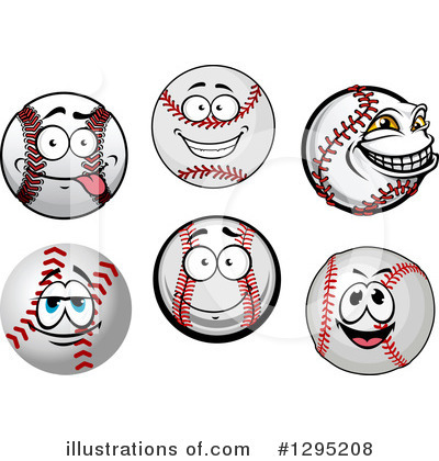Royalty-Free (RF) Baseball Clipart Illustration by Vector Tradition SM - Stock Sample #1295208