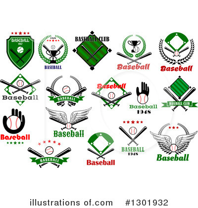 Royalty-Free (RF) Baseball Clipart Illustration by Vector Tradition SM - Stock Sample #1301932