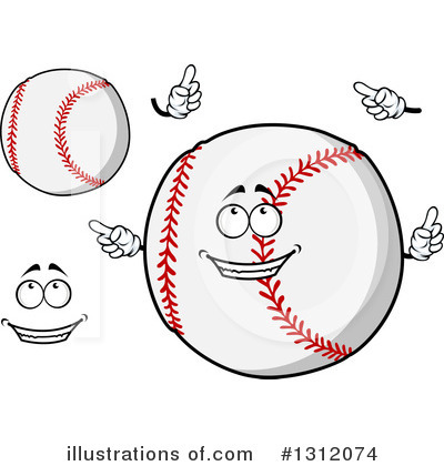Royalty-Free (RF) Baseball Clipart Illustration by Vector Tradition SM - Stock Sample #1312074