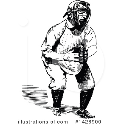 Royalty-Free (RF) Baseball Clipart Illustration by Prawny Vintage - Stock Sample #1428900