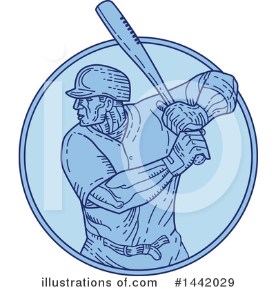 Royalty-Free (RF) Baseball Clipart Illustration by patrimonio - Stock Sample #1442029