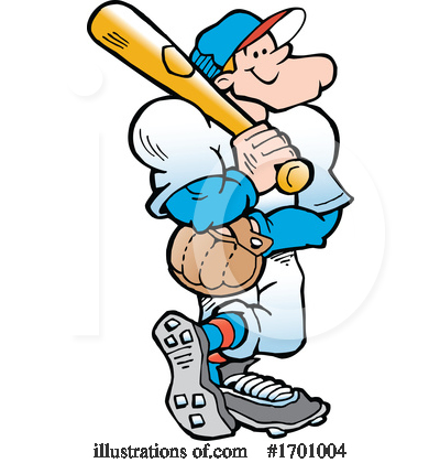 Baseball Bat Clipart #1701004 by Johnny Sajem