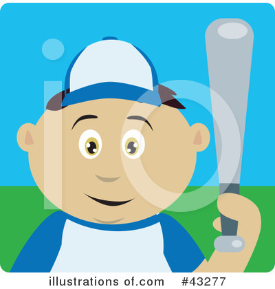 Royalty-Free (RF) Baseball Clipart Illustration by Dennis Holmes Designs - Stock Sample #43277