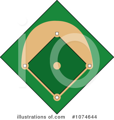 Royalty-Free (RF) Baseball Diamond Clipart Illustration by Pams Clipart - Stock Sample #1074644