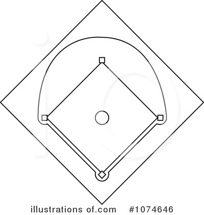 Royalty-Free (RF) Baseball Diamond Clipart Illustration by Pams Clipart - Stock Sample #1074646