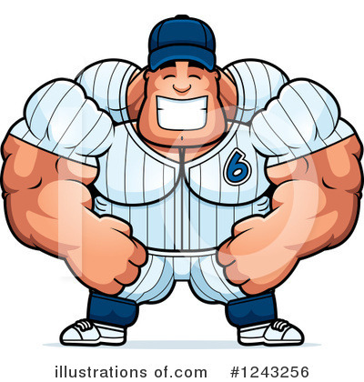 Royalty-Free (RF) Baseball Player Clipart Illustration by Cory Thoman - Stock Sample #1243256