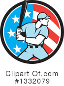 Baseball Player Clipart #1332079 by patrimonio