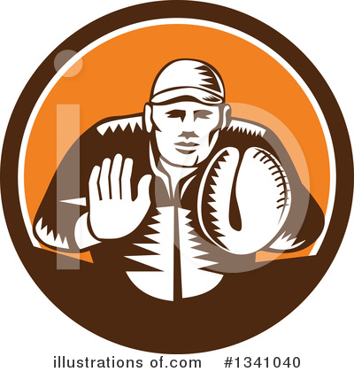 Royalty-Free (RF) Baseball Player Clipart Illustration by patrimonio - Stock Sample #1341040