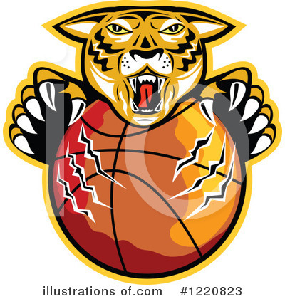 Royalty-Free (RF) Basketball Clipart Illustration by patrimonio - Stock Sample #1220823