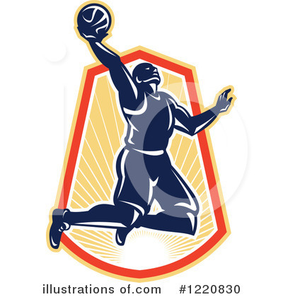 Royalty-Free (RF) Basketball Clipart Illustration by patrimonio - Stock Sample #1220830