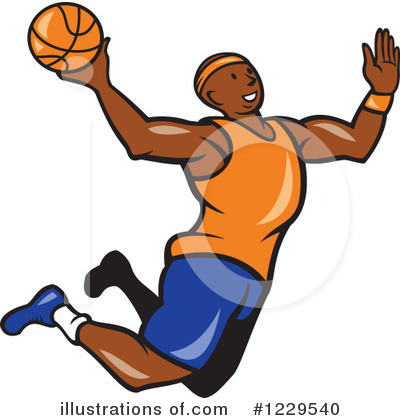 Royalty-Free (RF) Basketball Clipart Illustration by patrimonio - Stock Sample #1229540