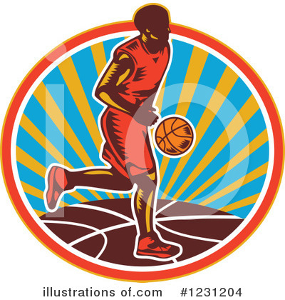 Royalty-Free (RF) Basketball Clipart Illustration by patrimonio - Stock Sample #1231204