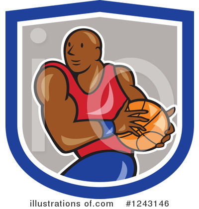 Royalty-Free (RF) Basketball Clipart Illustration by patrimonio - Stock Sample #1243146
