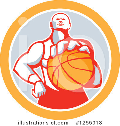 Royalty-Free (RF) Basketball Clipart Illustration by patrimonio - Stock Sample #1255913