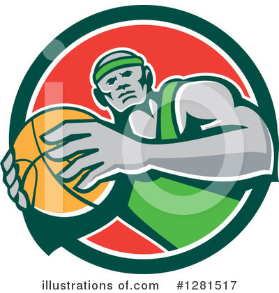 Royalty-Free (RF) Basketball Clipart Illustration by patrimonio - Stock Sample #1281517