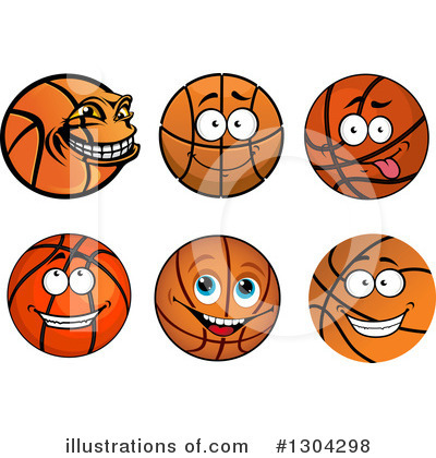 Royalty-Free (RF) Basketball Clipart Illustration by Vector Tradition SM - Stock Sample #1304298