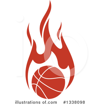 Flaming Basketball Clipart #1338098 by Vector Tradition SM
