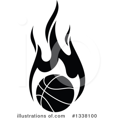 Flaming Basketball Clipart #1338100 by Vector Tradition SM