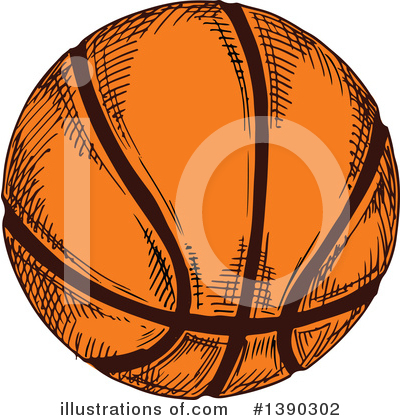 Royalty-Free (RF) Basketball Clipart Illustration by Vector Tradition SM - Stock Sample #1390302