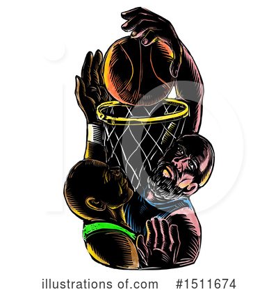 Royalty-Free (RF) Basketball Clipart Illustration by patrimonio - Stock Sample #1511674