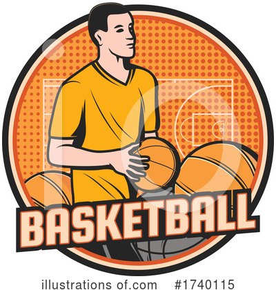 Royalty-Free (RF) Basketball Clipart Illustration by Vector Tradition SM - Stock Sample #1740115